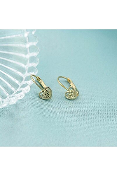 Bijuteria SORELLY 14k Gold Heart Children's Earrings