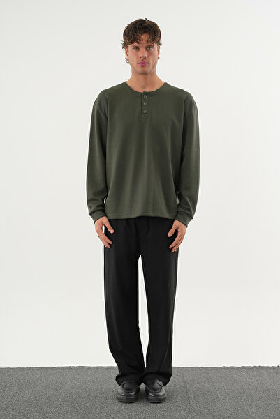 Redline Taren Oversized Men's Winter Buttoned Sweatshirt