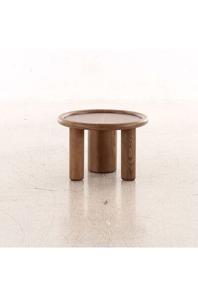 Danube Home طاولة جانبية خشبية من Oboro - لمسة نهائية طبيعية من خشب الجوز - طاولة جانبية أنيقة لغرفة المعيشة