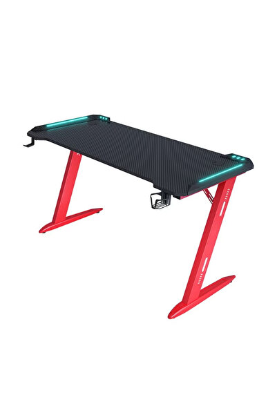 KEKE مكتب ألعاب وكمبيوتر مريح مع أضواء LED 120 سم