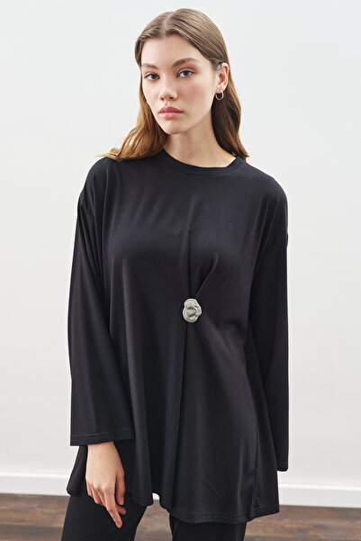 Manuka Knot Design Pants Suit Black