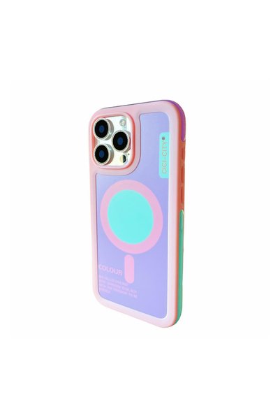 Boğazören iPhone 15 Pro Max Pink Magsafe Case Compatible Premium Case Reinforced Corner+Camera-Shockproof
