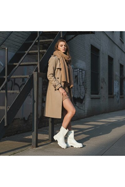 OEM Women's platform boots, fur lined interior, eco-leather, CA-82