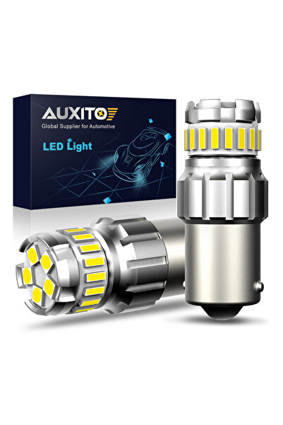 AUXITO Set de 2 becuri LED CANBUS, marșarier/virare/frână/zi, P21W (BA15S)