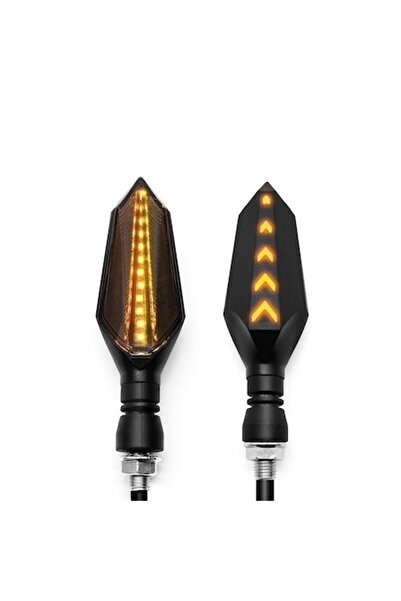 GizMondo Set de 2 semnalizatoare LED secvențiale pentru scuter, bicicletă electrică, motociclete, motocicletă de stradă