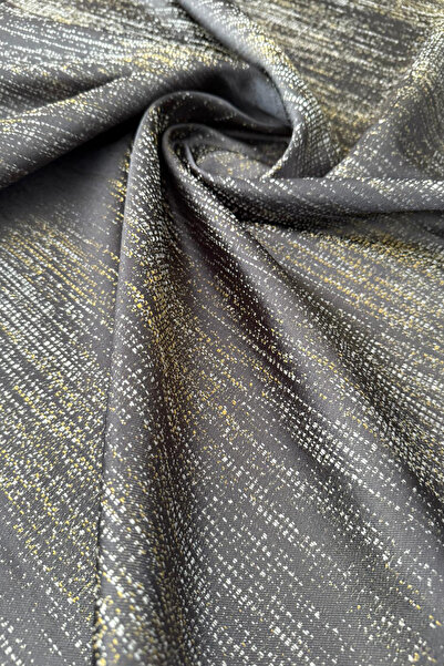 ASDİVA Jacquard Woven Drawstring Extrafoam Single Panel Non-Pleated Glitter Detailed Cream Mustard Background Curtain