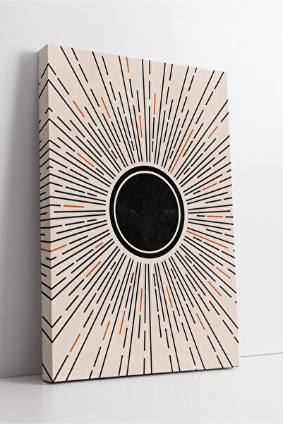 KOSS Dijital Pictură modernă pe pânză cu raze solare minimaliste – Decor de p...