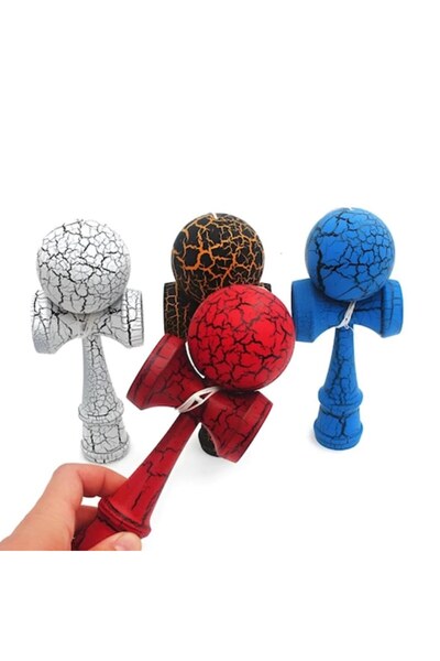 HAPPY JOKER Set Kendama din lemn, HAPPY JOKER, design clasic, culoare surpriz...