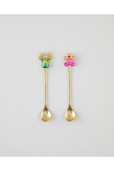 English Home Joyduo Paslanmaz Çelik Tatlı Kaşığı 2 Parça Gold