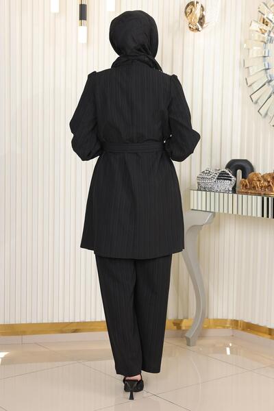 Modamihram Комплект с колан с камъни, черен MSW19104-1