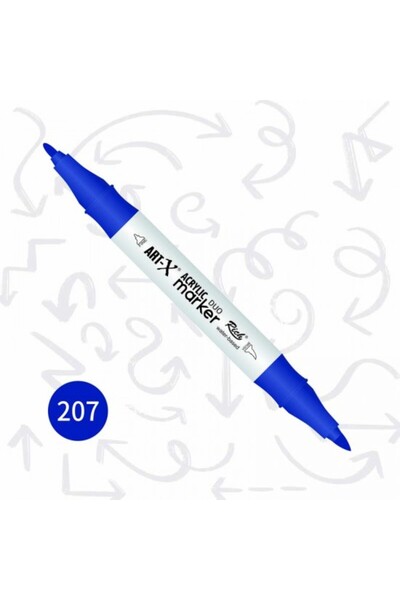 Rich قلم تحديد أكريليك من آرت-إكس، قلم مزدوج الجوانب رقم: 207