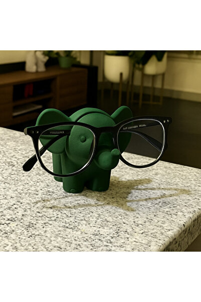 SLM Cute Elephant Glasses Stand Dark Green