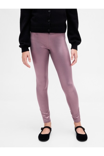 GAP Kız Çocuk Mor Shine Leggings Tayt