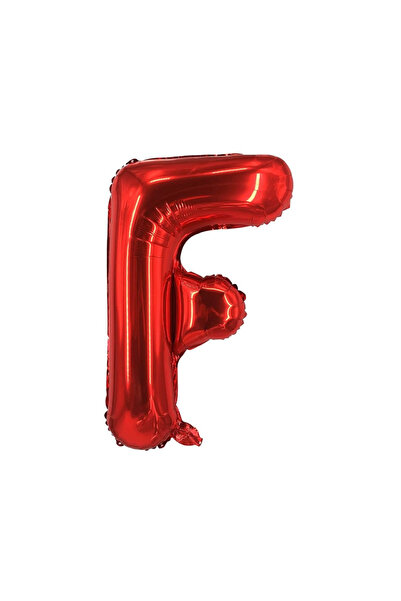 SDEPOT metallic foil balloon, letter F, red, 40 cm