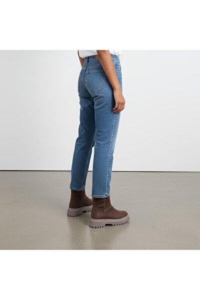 NE&VE SHOES Kahve Süet Hakiki Deri Kalın Tabanlı İçten Fermuarlı Kadın Bot