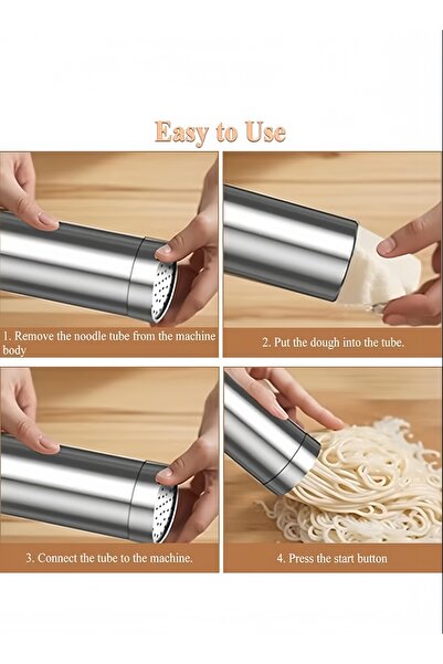 Genaric ماكينة صنع المعكرونة الكهربائية، ماكينة صنع المعكرونة اللاسلكية 5 في 1 مع مؤشر الطاقة