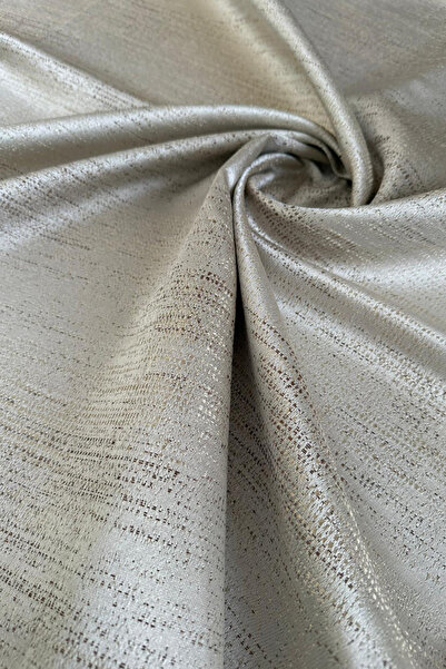 ASDİVA Jacquard Woven Drawstring Extrafoam Single Panel Non-Pleated Glitter Detailed Size Options Available Cream Background Curtain