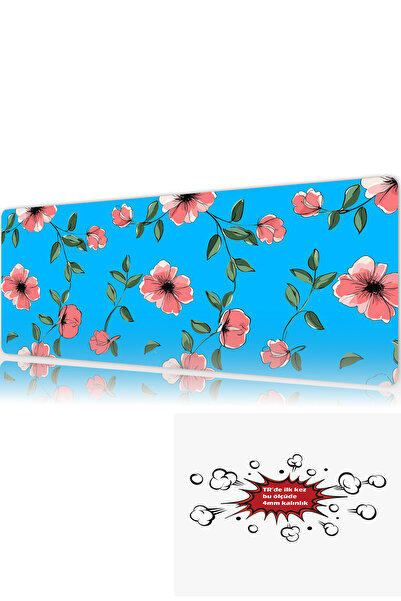 urzuva Blossom Sky 90x40 4MM Kalınlık Premium Gaming oyuncu mousepad, Anti Sl...