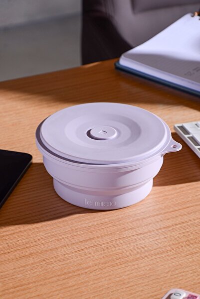 Le murano Mori Air-Tight Round Collapsible Silicone Storage Container 600 ml | Purple