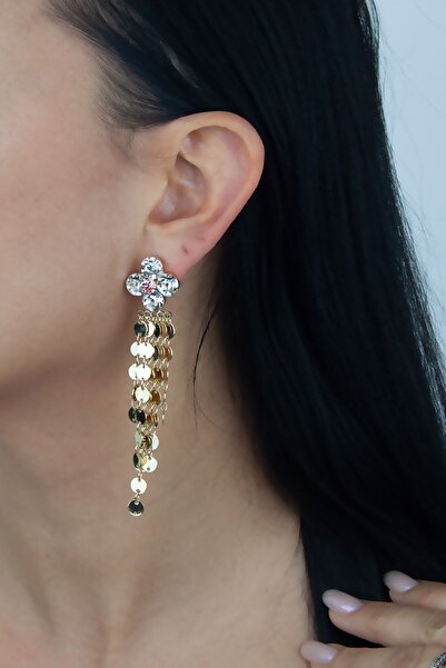 Liveyn Design أقراط كريستال مرصعة بالترتر