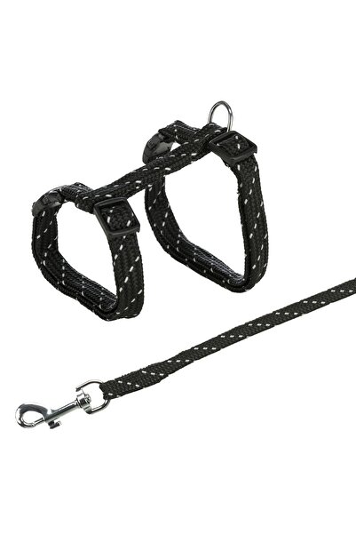 Trixie Ham și lesă reflectorizante pentru pisici, 27-45 cm/10 mm, 1,30 m, div...