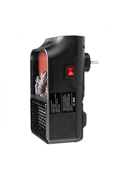 KlaussTech Wall Fan Heater, Power 500 W, Adjustable ,Imitates Fireplace Flames