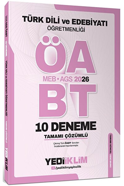 Yediiklim Yayınları AGS ÖABT Türk Dili Ve Edebiyatı Öğretmenliği Tamamı Çözüm...