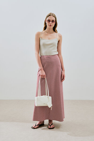 Manuka PÖTİKARELİ ETEK KIRMIZI