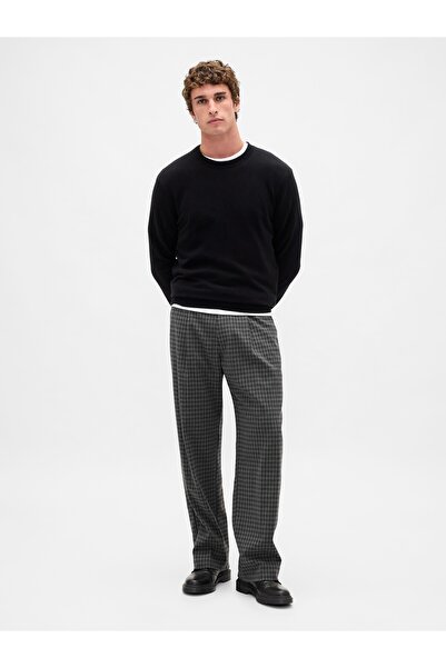 GAP Erkek Gri 365 Yün Karışımlı Relaxed Pantolon