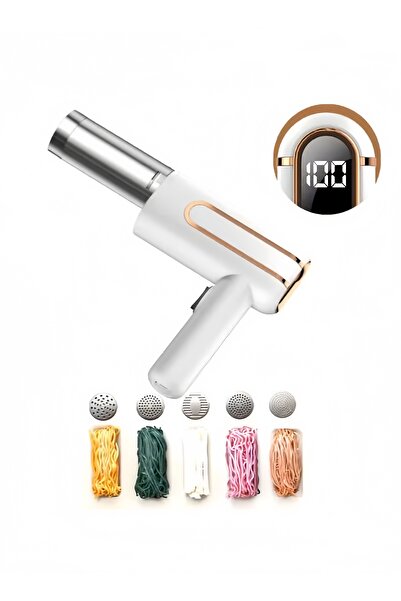 Genaric ماكينة صنع المعكرونة الكهربائية، ماكينة صنع المعكرونة اللاسلكية 5 في 1 مع مؤشر الطاقة