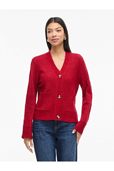 VILA Strickjacke VIMIRAZ V-Ausschnitt