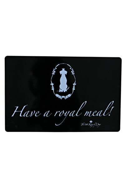 Trixie King of Dogs Covoraș pentru bol pentru câini, Plastic, 44x28 cm, Negru...