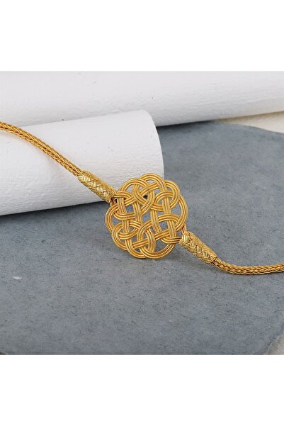 bestmysilver Kadın Gümüş Altın Kaplama Kazaziye Bileklik