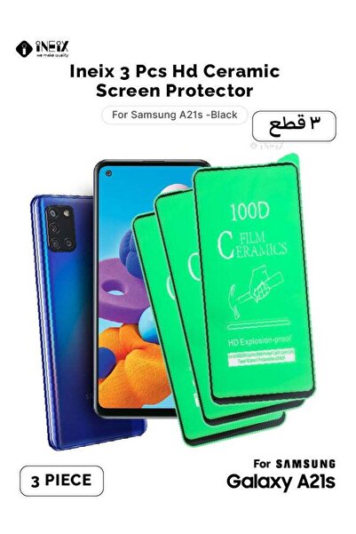 ineix 3 قطع واقي شاشة سيراميك عالي الدقة لهاتف سامسونج جالاكسي A21s