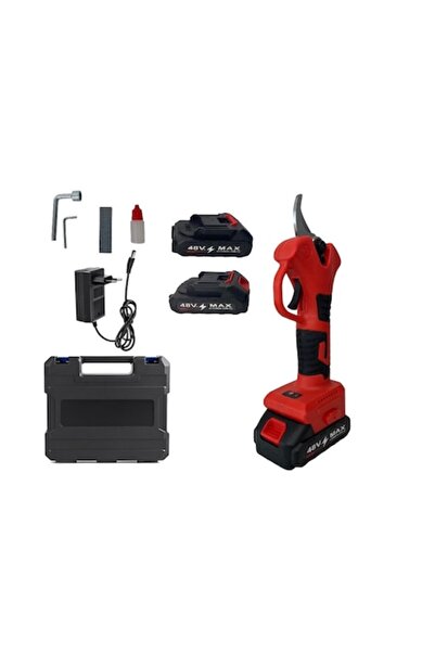 HAPPY JOKER Foarfece electrice de grădinărit, fără fir, 48V 9700mAh, roșii