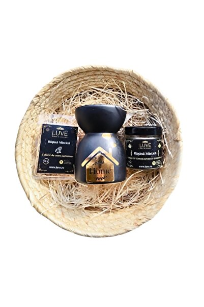 LUVE Set cadou pentru aromaterapie cu difuzor și lumânare, rășină mistică, 400 g
