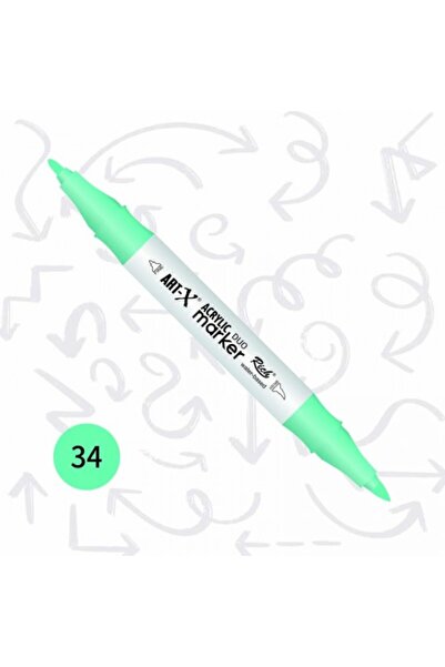 Rich Art-x Akrilik Marker Çift Taraflı Kalem No:34