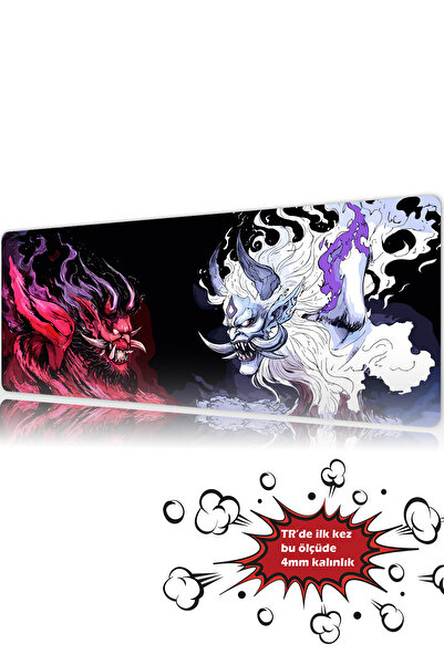 urzuva The Clash of Oni's First 90x40 4MM Kalınlık Premium Gaming oyuncu mous...