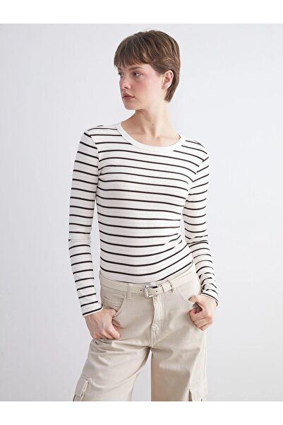 LC Waikiki Γυναικείο κορμάκι Crew Neck ριγέ