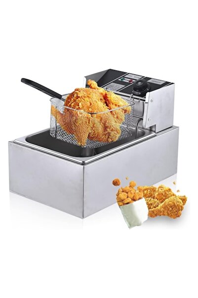 HAPPY JOKER Professional Electric Fryer – 6L, 2500W, Stainless Steel