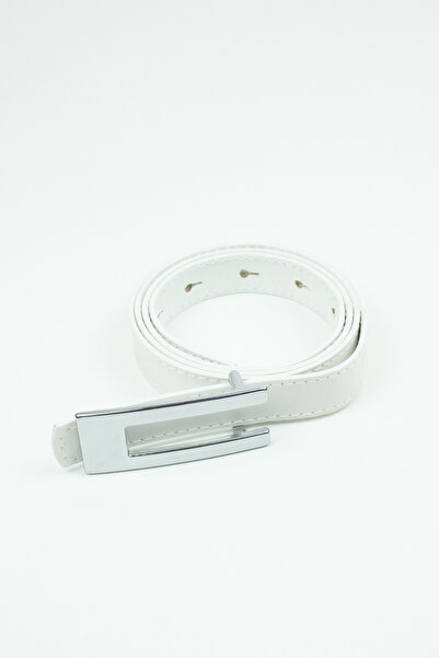 Liveyn Design حزام رفيع من الجلد النباتي مع مشبك فضي