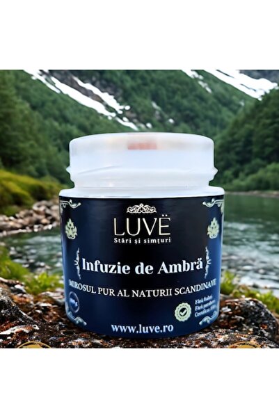 OEM LUVE scented candle 100g — Amber Infusion, natural wax, wooden wick