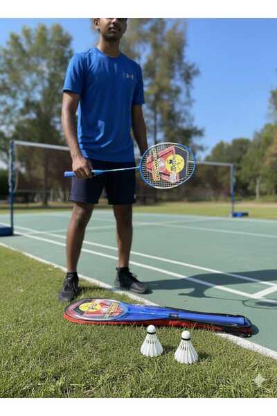 TUMBA'S Profesyonel kalite Çantalı Bedminton Seti 2 Raket 1 Top Badminton Seti