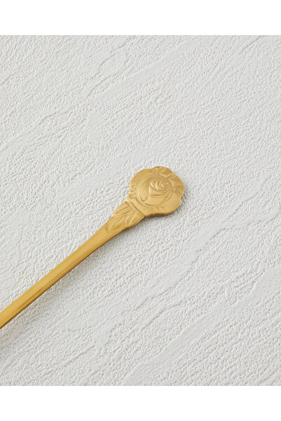 English Home Flora Stainless Steel Cocktail Forks 4 Pieces Gold