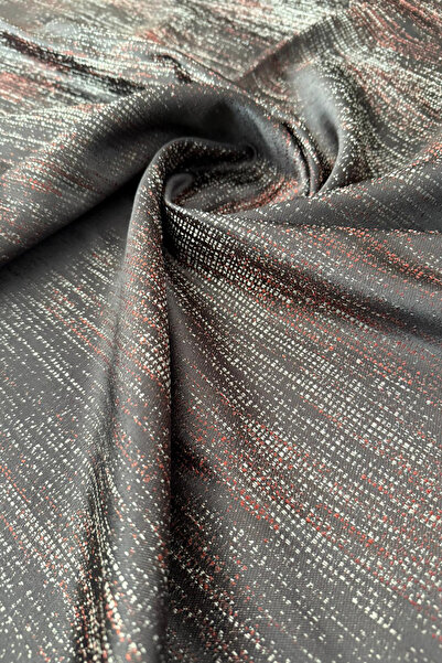 ASDİVA Jacquard Woven Drawstring Extrafoam Single Panel Non-Pleated Glitter Detailed Cream Tile Background Curtain