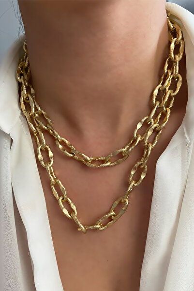 Liveyn Design سحق محكم قلادة صف مزدوج