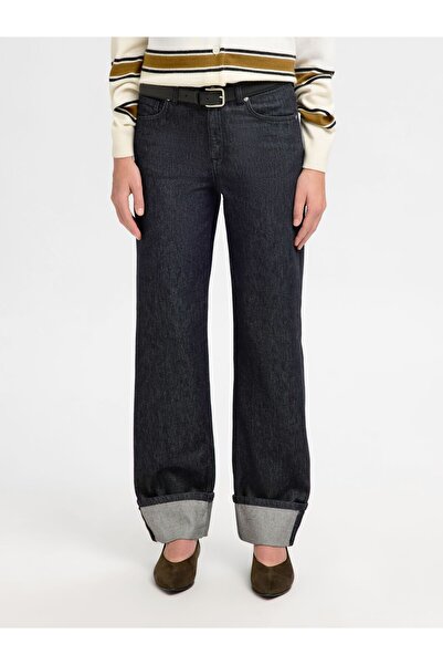 SELECTED Straight Fit Jeans Fold-up