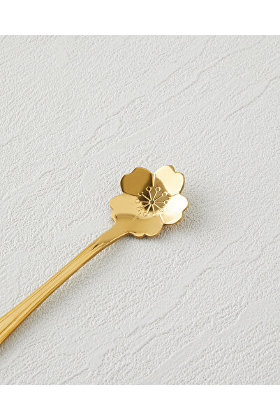 English Home Luxe Flora Stainless Steel Dessert Spoon 4 Pieces Gold