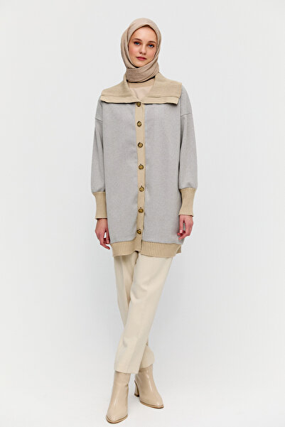 Setrms Düğmeli Ribana Detaylı Triko Hırka