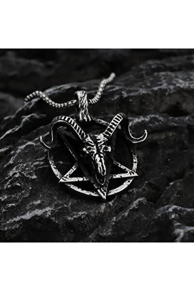 Viking Pentagram Tasarım S+ Kalite 316L Paslanmaz Kararmaz Çelik Kolye